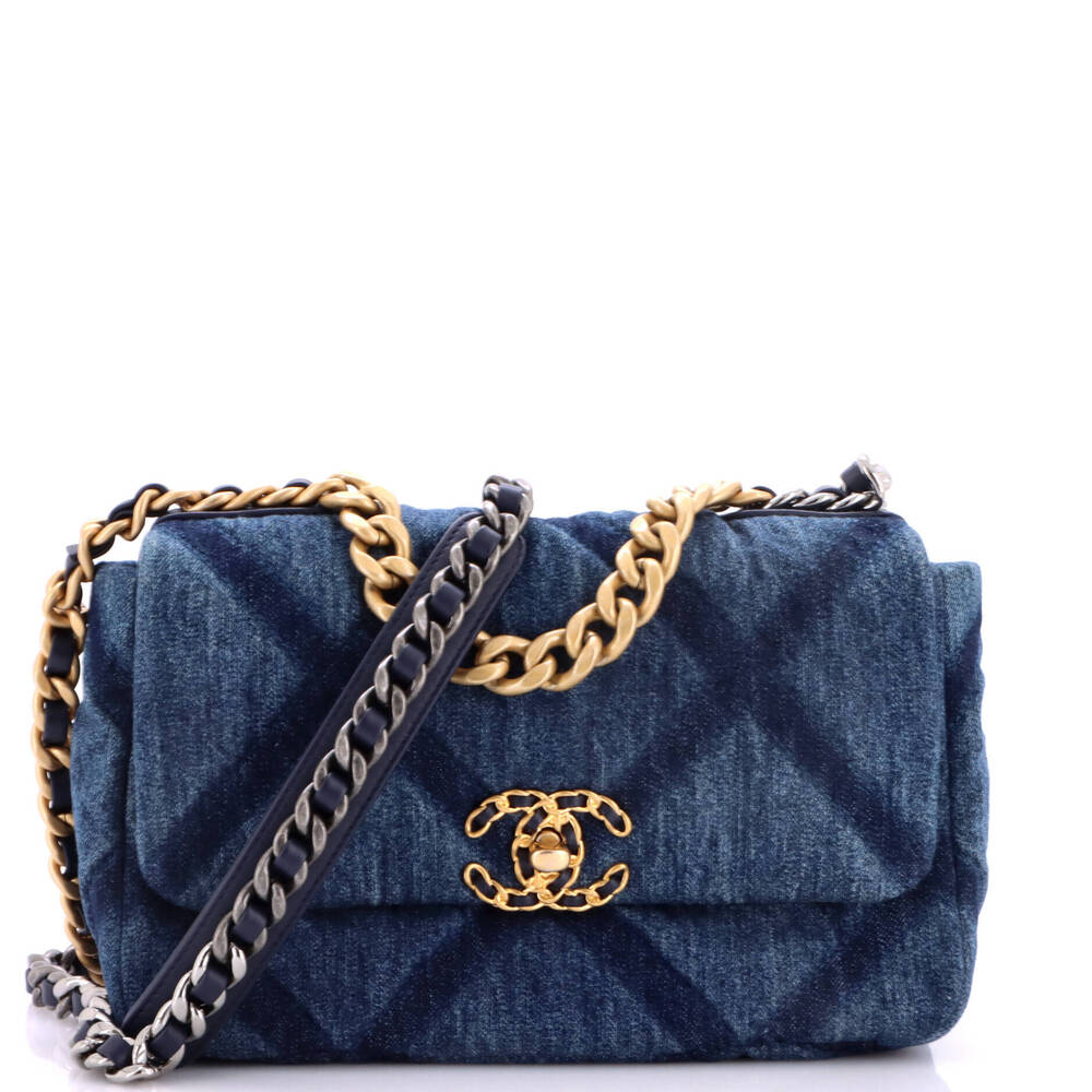 Chanel Medium 19 Flap Bag Quilted Denim